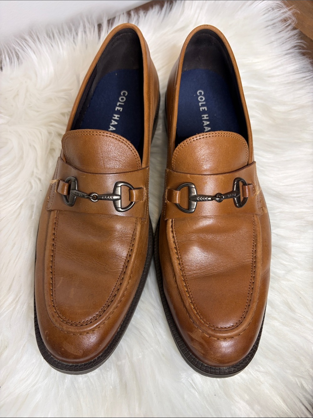 COLE HAAN Men’s Tan Leather Horsebit Loafers SIZE 9.5